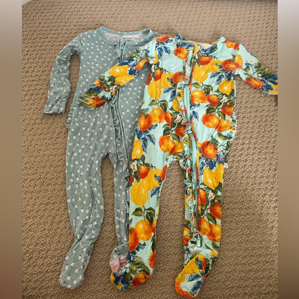 Posh Peanut Blue Footies One Piece